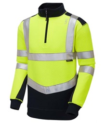 TAPELEY ISO 20471 Cl 2 EcoViz PC Dual Colour 1/4 Zip Sweatshirt